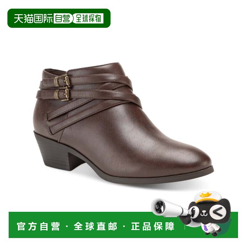 自营Style & Co. Willoww Boots Womens Brown Side Zip Block He