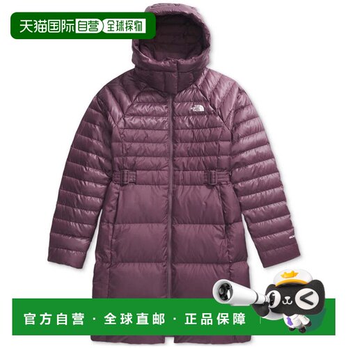 自营The North Face Metropolis夹克女式紫色600羽绒全拉链派克大