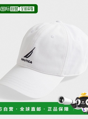 自营 Nautica/诺帝卡 男式 J-Class 刺绣帽 白色 美国奥莱直发