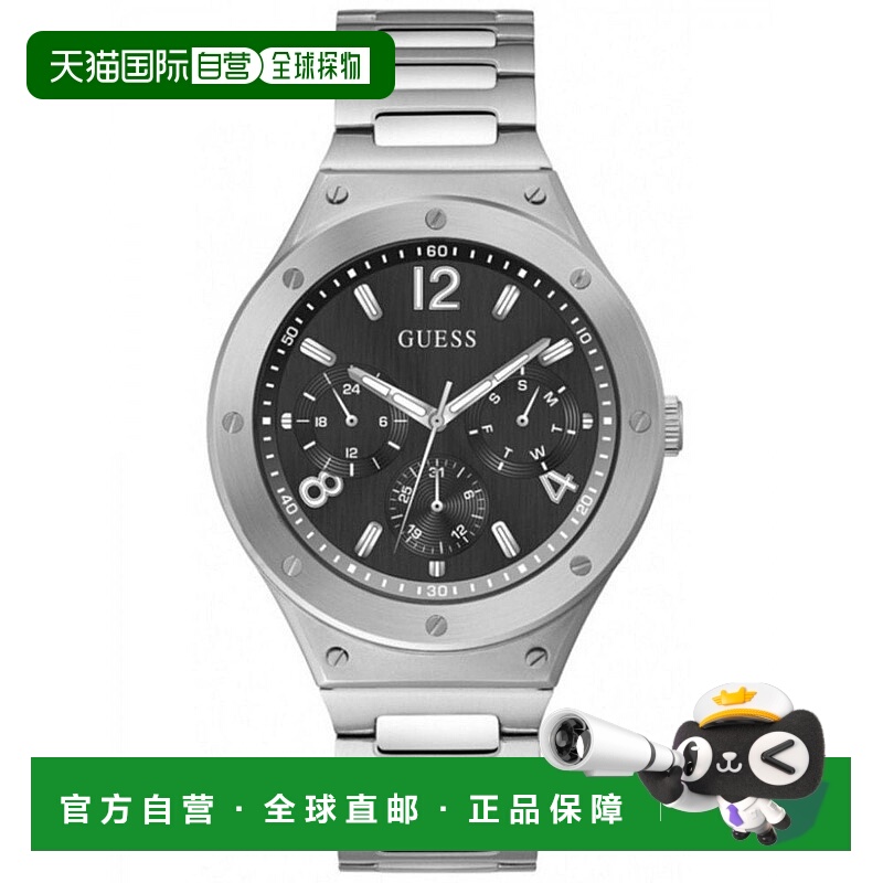 自营Guess Stainless Steel Dress Men's Watch - gray 美国奥莱