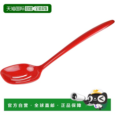 自营Gourmac 12 英寸三聚氰胺开槽勺 - 红色 美国奥莱直发