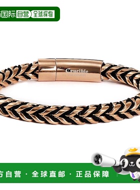 自营 Crucible 洛杉矶玫瑰金抛光 8 毫米不锈钢 Franco 链式手链