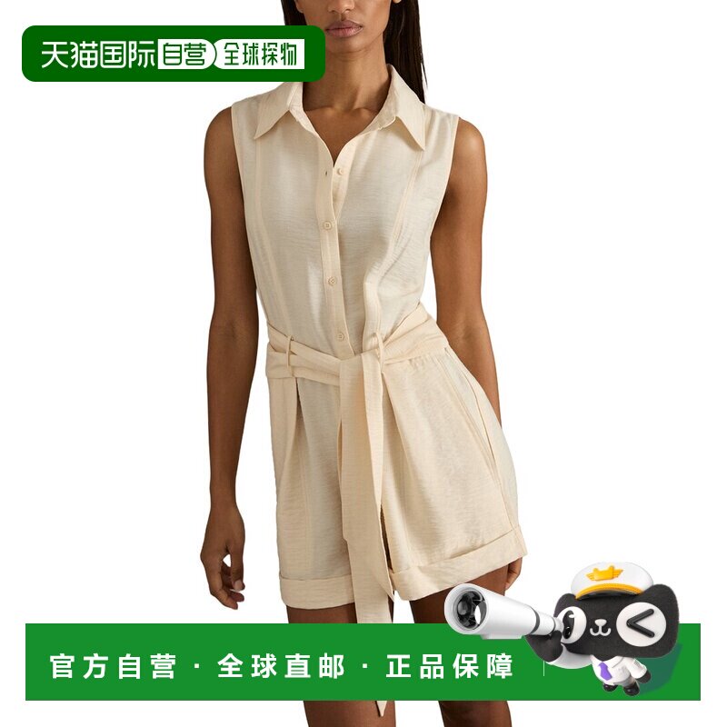 自营Reiss Millie束带一体式-奶油 美国奥莱直发连体裤
