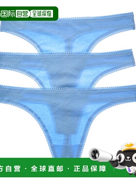 自营on gossamerOnGossamer 3pk Cabana Hip-G Thong - blue 美国