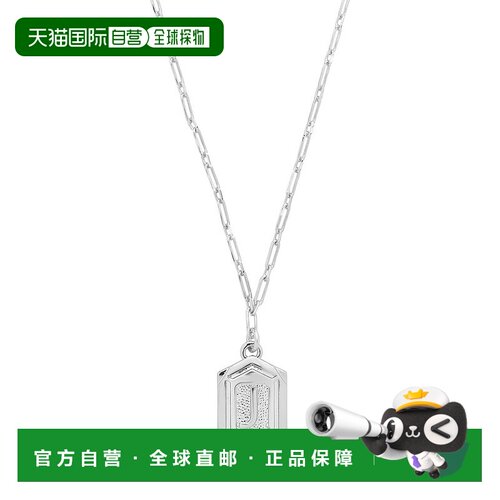 sterling foreverHexagon Tag Initial Necklace - silver-j 【美