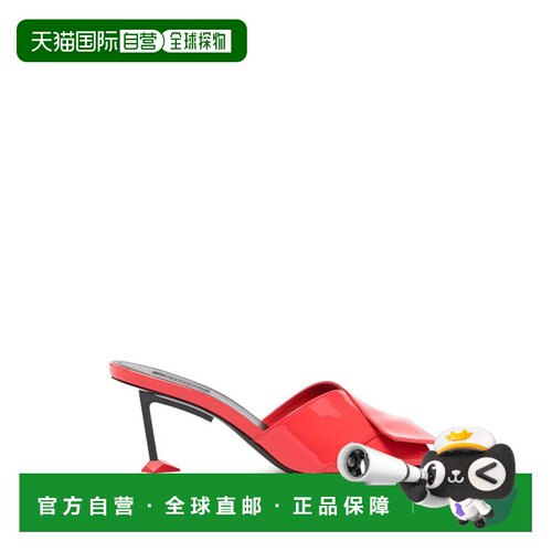自营givenchy几何小猫跟凉鞋，有光泽漆膜饰面-红色 美国奥莱直发