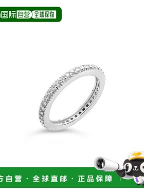 自营 sterling forever925 纯银薄 CZ 戒指 - 银白色 美国奥莱直