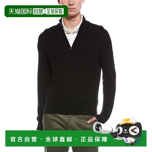 Merino Sweat Textured Neck Mock Wool Zip Magli 自营Bruno