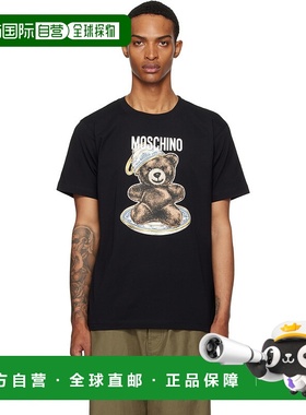 1h可退 香港直邮潮奢 Moschino 莫斯奇诺 男士 黑色 Organic Cott