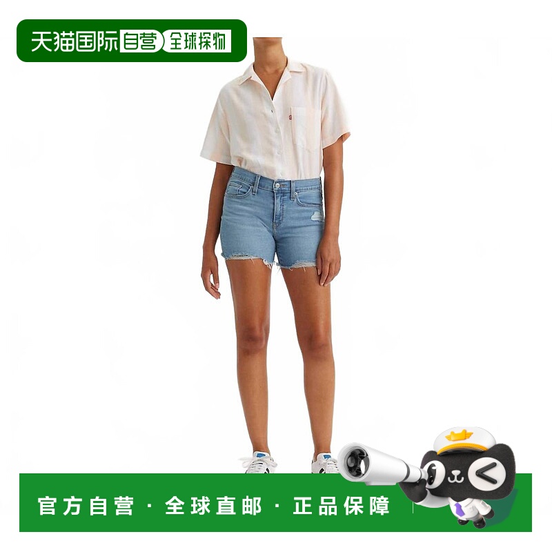自营levi's中号牛仔短裤In I Just A Fan Medium Wash-I Just A F