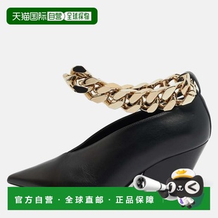自营Burberry Black Leather Brierfield Chain Pumps - black 美