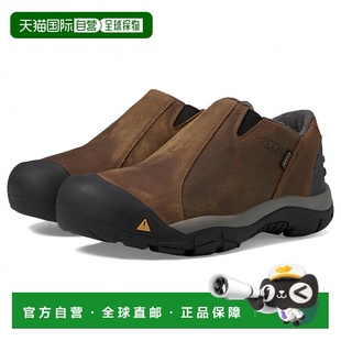 1h可退 美国直邮KEEN Brixen Lo 板岩黑/茜草棕休闲鞋一脚蹬