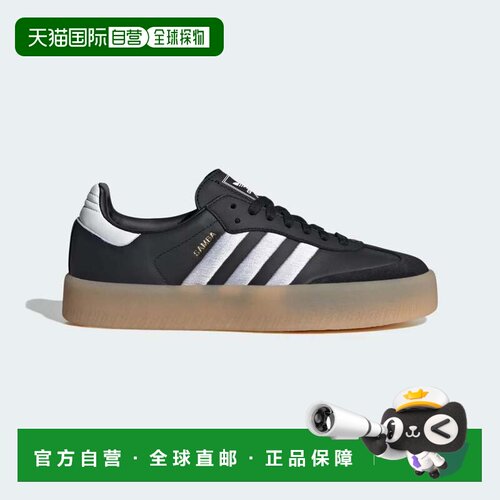 自营Adidas Sambae ID0436运动鞋女式黑色白色厚底鞋RHS3715-黑色
