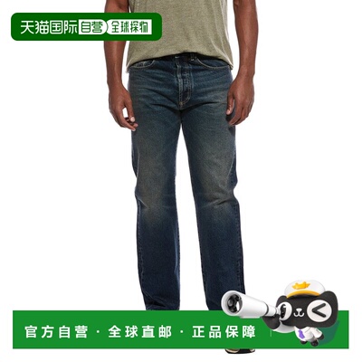 自营Palm Angels Straight Medium Wash Jean - blue 美国奥莱直