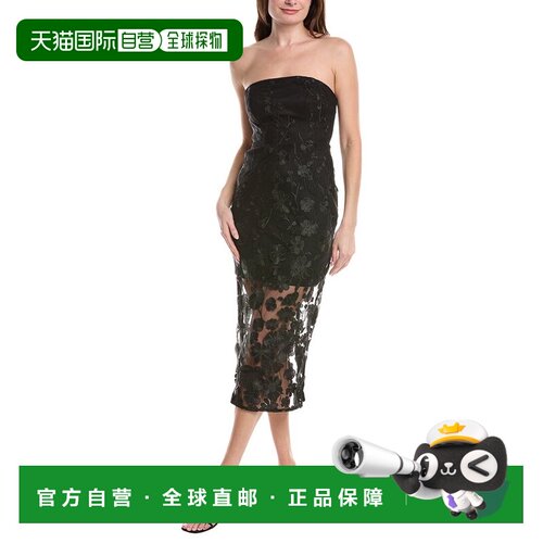 自营Sam Edelman 3D玫瑰蕾丝连衣裙-黑色 美国奥莱直发