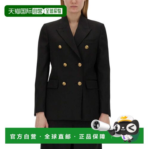 自营golden gooseBlack Tailored Double-Breasted Virgin Wool B