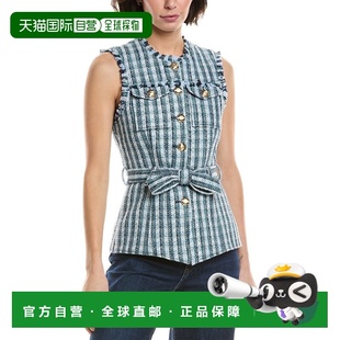 自营cinq a septCinq à Sept Matilda Tweed Vest - blue 美国奥