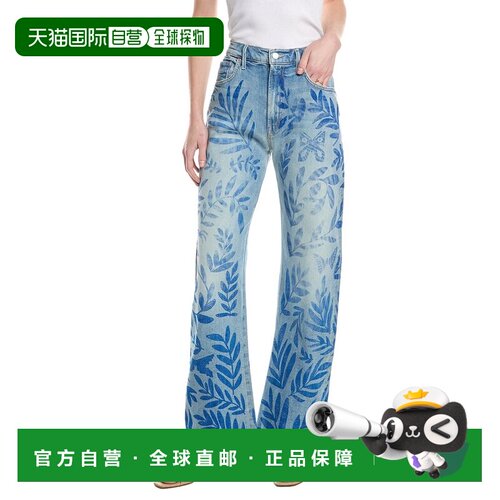 自营MOTHER The Lasso Sneak Pressed Leaves Jean - blue 美国奥