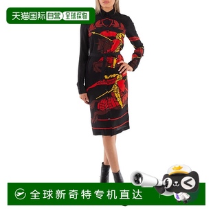 Burberry 连衣裙 自营 EKD印花腰带丝绸迷笛衬衫 美 亮红色ip pat