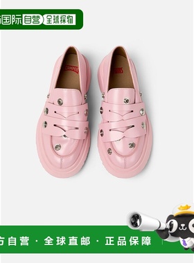 自营 Moccasin女式Camper Walden双胞胎-粉红色 美国奥莱直发皮鞋