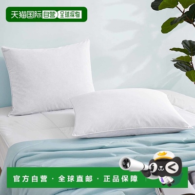 自营puredownPURE DOWN PCM TECH 冷却枕套 2 件灰色鹅绒羽毛床枕