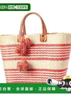 自营 Mar Y Sol Caracas Tote - brown 美国奥莱直发手提包编织包