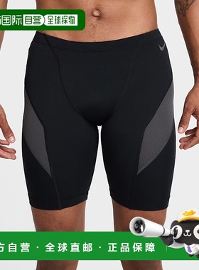 自营Nike HydraStrong Jammer SwimSuit Men's Black Gray Colorb