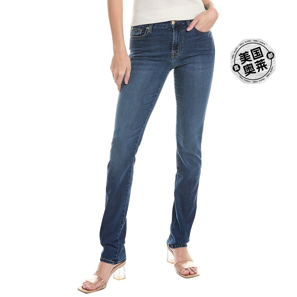 7 For All Mankind Kimmie New Luxe Duc Form合身直筒牛仔裤-