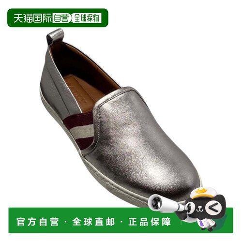 自营Bally Henrika 6212747 Silver Lamb Leather Slip-on Low-to
