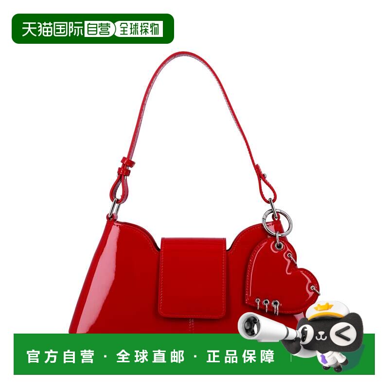 自营justine clenquet几何结构手提包，配有心形饰物和银色五金配图片