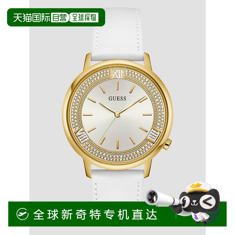 自营guess金色和白色模拟手表 银色/海军蓝 【美国奥莱】直发
