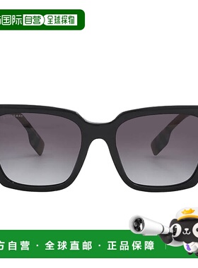 自营Burberry Maple Gray Gradient Square Ladies Sunglasses BE