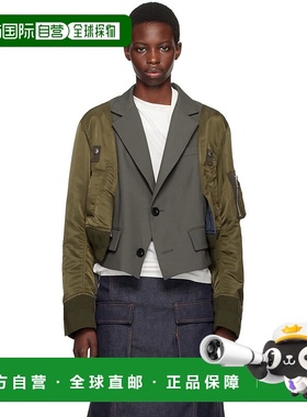 1h可退 香港直邮潮奢 Sacai 女士 绿色 Suiting 西装外套 2407338