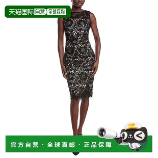 自营Anne Klein Lace Midi Dress - black 美国奥莱直发连衣裙