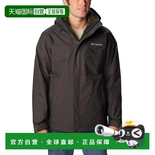 自营Columbia Bugaboo II抓绒夹克男士黑色连帽长袖JAX2007-黑色