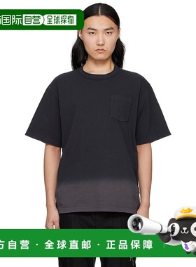 1h可退 香港直邮潮奢 Sacai 男士 黑色 Garment Dye Cotton Jerse