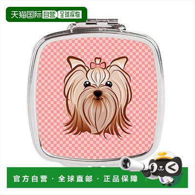 自营 Carolines Treasures BB1204SCM 棋盘粉色 Yorkie York正品