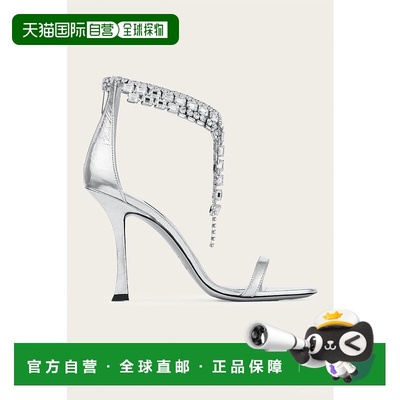 自营jimmy choo女式Verity 100银凉鞋 美国奥莱直发