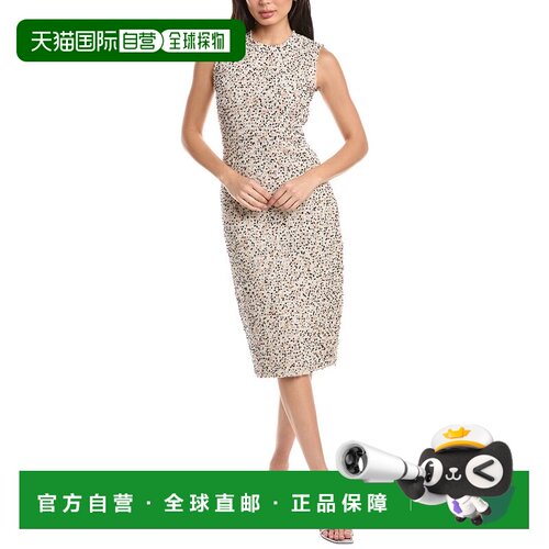 自营St. John Tweed Midi Dress - brown 美国奥莱直发