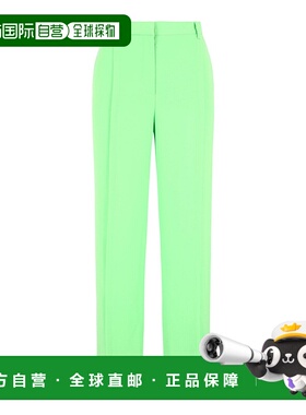 自营versacePleated Wide Leg Pants - mint 美国奥莱直发女装