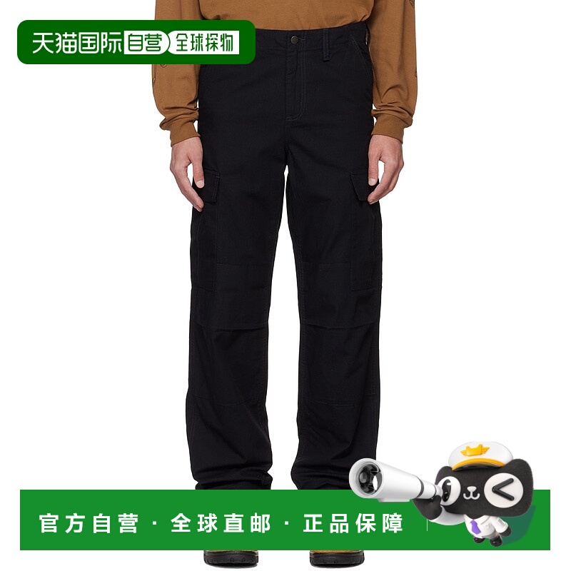 1h可退 香港直邮潮奢 CARHARTT WIP 男士 黑色 Regular 工装裤 I0