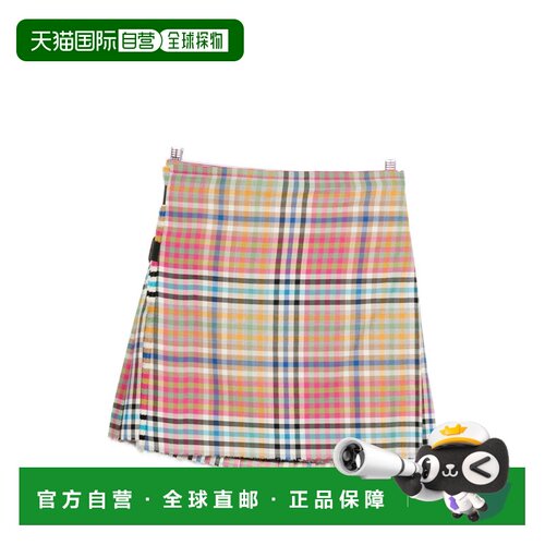 自营vivienne westwoodMulticolor Plaid Skirt With Frayed Hem