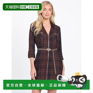 Plaid multi Shirtdress oak 美国奥莱直 brown 自营guessElina