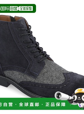 自营 Thomas & Vine Jarett Wingtip Ankle Boot - navy 美国奥莱