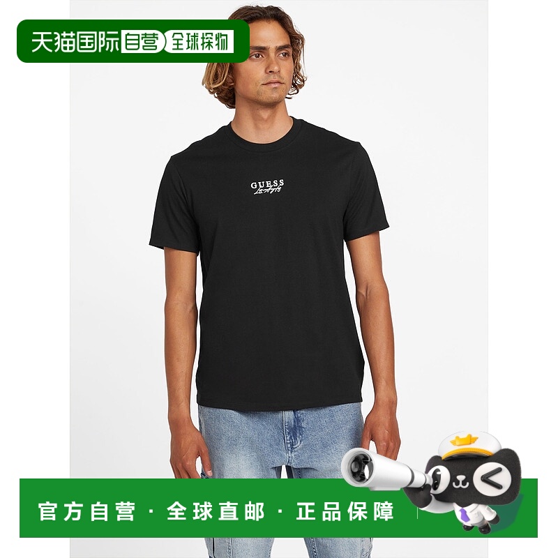 自营guessEco Hecee Monument Logo Tee - black 美国奥莱直发