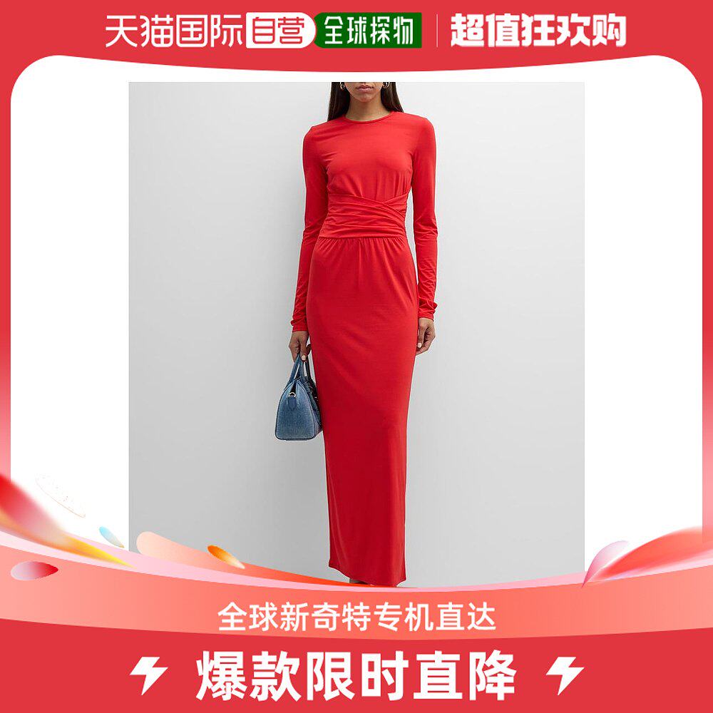 美国直邮emporio armani 女士长袖连衣裙阿玛尼礼服衬衫裙针织