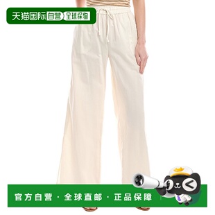 自营 frame denimFRAME牛仔抽绳亚麻混纺休闲裤-白色 美国奥莱直