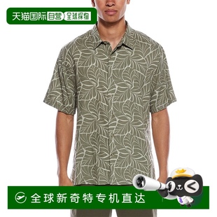 Linen Vince Knotted Leaves 自营 Blend Fit Classic Shirt