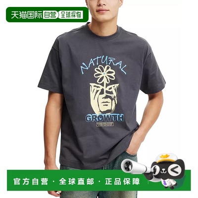 1h可退 【美国直邮】cotton on 男士 上装T恤短袖印花长袖纯棉