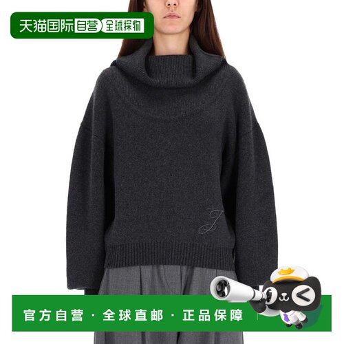 自营jacquemusGrey Voluminous Turtleneck Sweater - black 美国